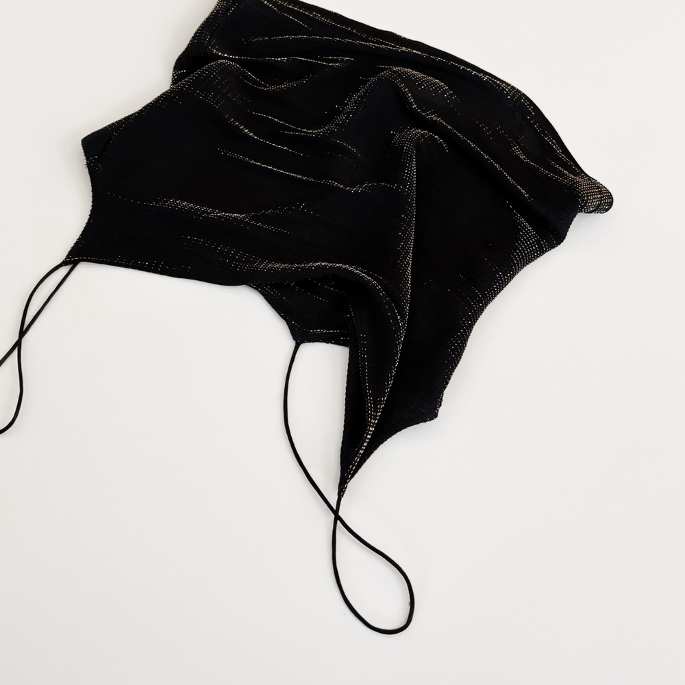 Vintage Express Sheer Top in Black & Gold - Picture 3 of 9